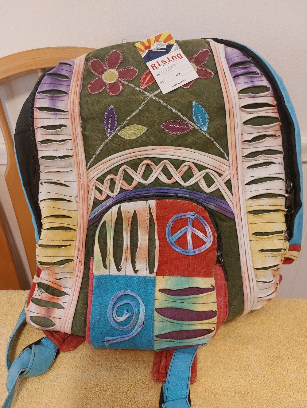 Rising Patchwork Nepal Backpack New